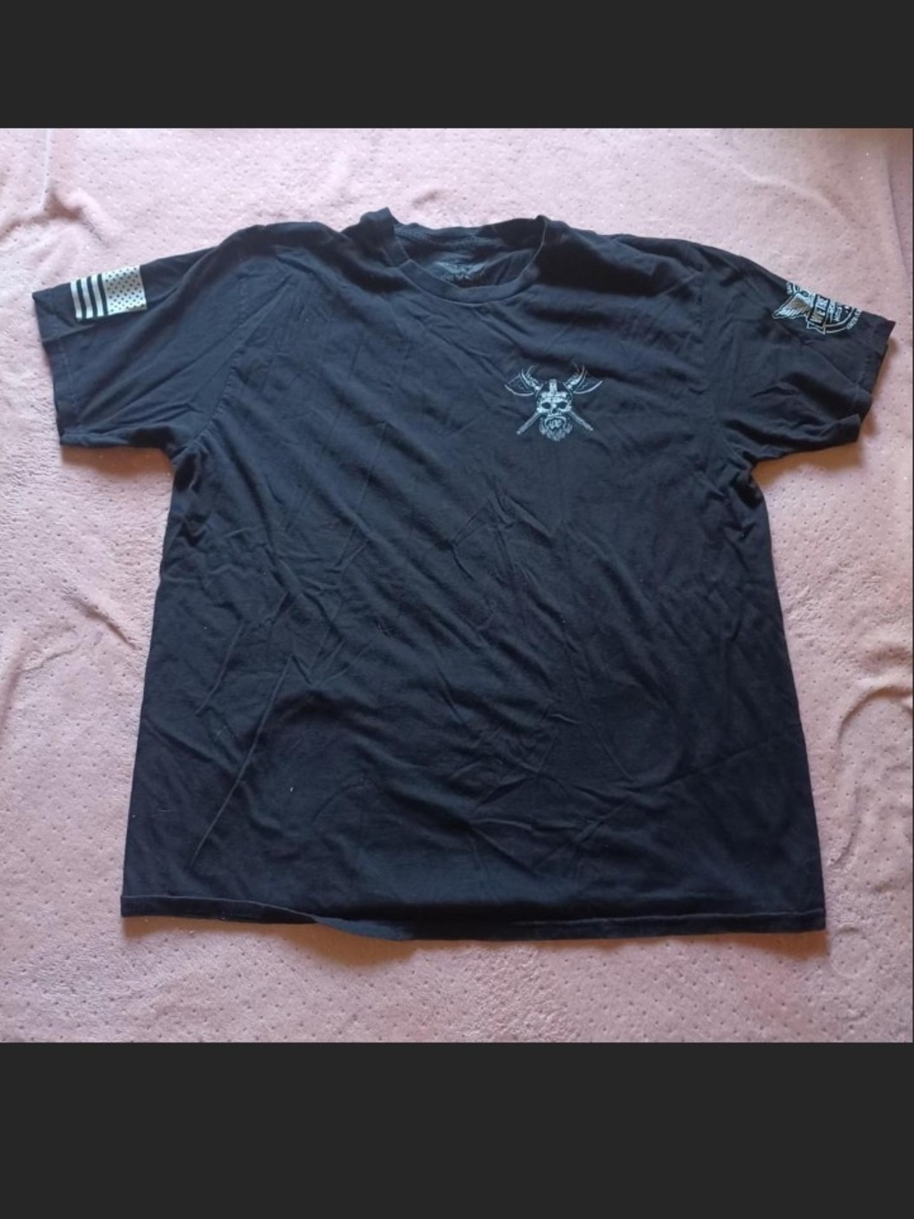 Madewell Black Short-Sleeve Tee with Skull & Swords Graphic